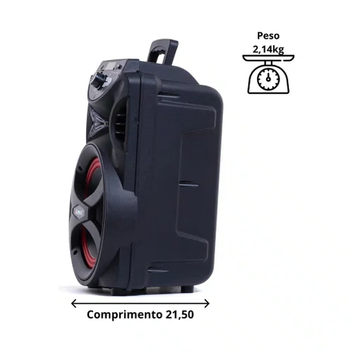 Caixa de Som Amplificada Bluetooth 250W RMS LED AMVOX ACA 255 HIT