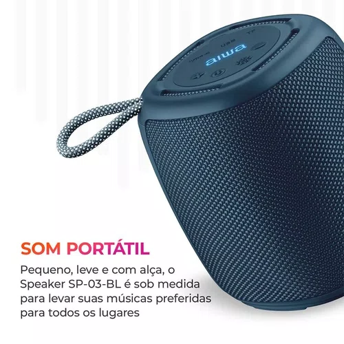 Caixa de Som Bluetooth 15W IPX4 RGB Aiwa AWS-SP-03-BL Azul