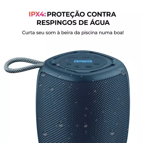 Caixa de Som Bluetooth 15W IPX4 RGB Aiwa AWS-SP-03-BL Azul