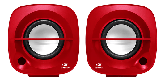 Caixa De Som USB 3W RMS SP-303 Preto/Vermelho P2 (3,5 mm)  - C3TECH