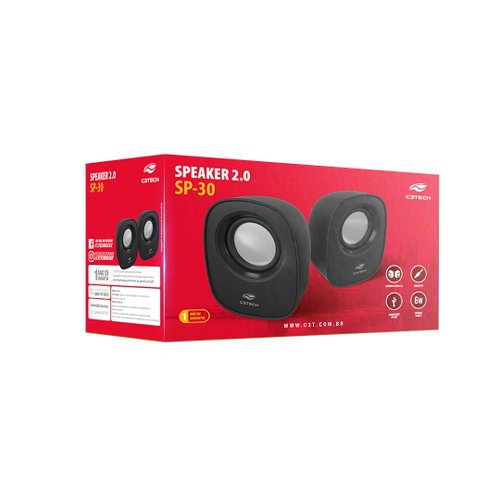 CAIXA DE SOM USB 6W RMS SP-30BK PRETO