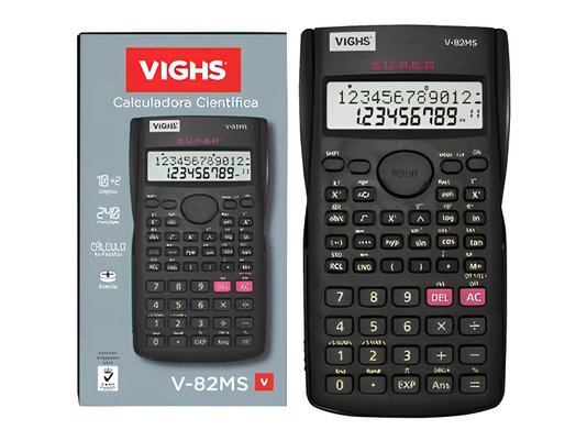 CALCULADORA CIENTIFICA VIGHS V82MS PRETA 120g 240 FUNÇÕES