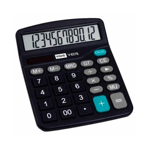 Calculadora De Mesa 12 Dígitos V837B PRETA - VIGHS