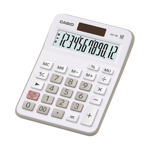 Calculadora De Mesa CASIO, 12 Dígitos Mx-12B-We-Dc Branca