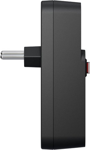 Adaptador De Tomada Intelbras, Preto, 2 Tomadas E 2 Usb - Eac 202