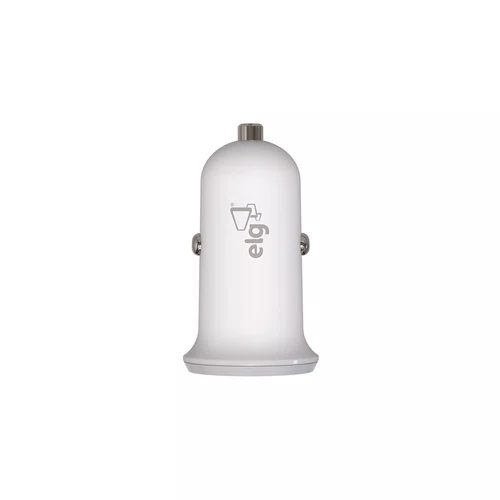 Carregador Veicular USB-C USB-A 2.1A ELG CC2STC Branco
