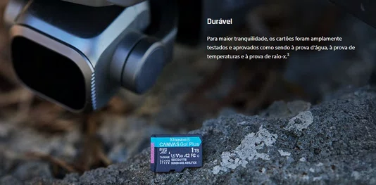 Cartão De Memória Micro SD 64GB Canvas Go Plus C/Adaptador Kingston SDCG4/64GB