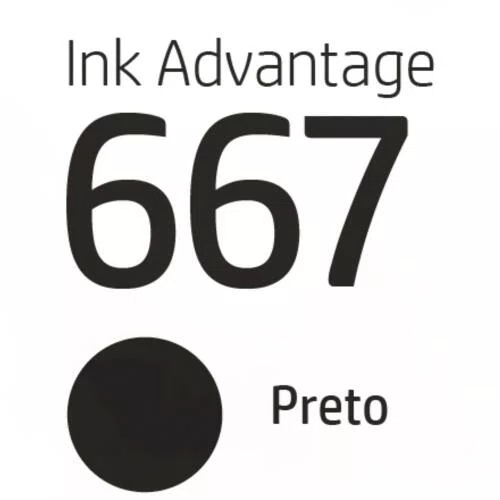 Cartucho de Tinta HP 667 Original Preto 2ml – 3YM79AL