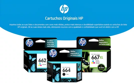 Cartucho HP Original 662XL CZ106AB Colorido 8ML
