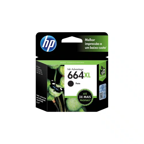 Cartucho HP Original 664XL F6V31AB Preto 8,5ML