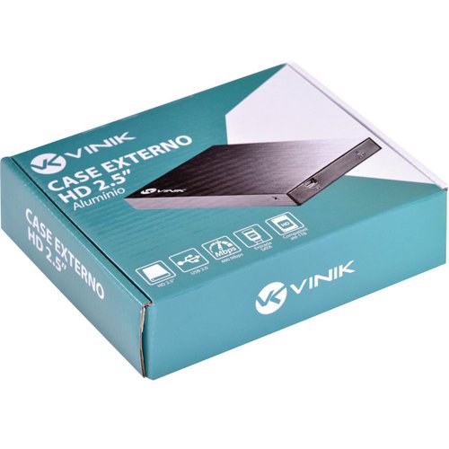 Case Externo Para HD 2.H5' Alumínio USB 2.0 CHDA-100 - Vinik