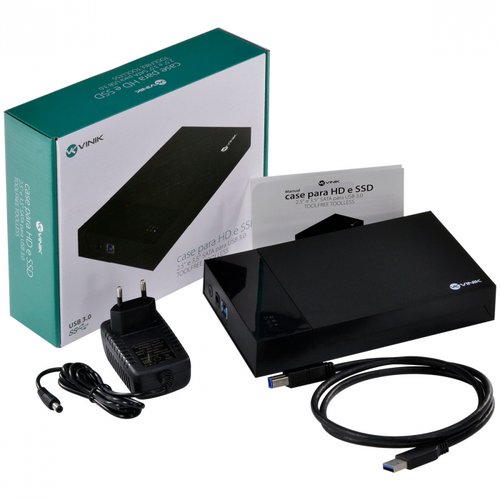 Case Externo Para HD e SSD 2.5' e 3.5" SATA Para USB 3.0 Toolfree Toolless CP235-30 - Vinik