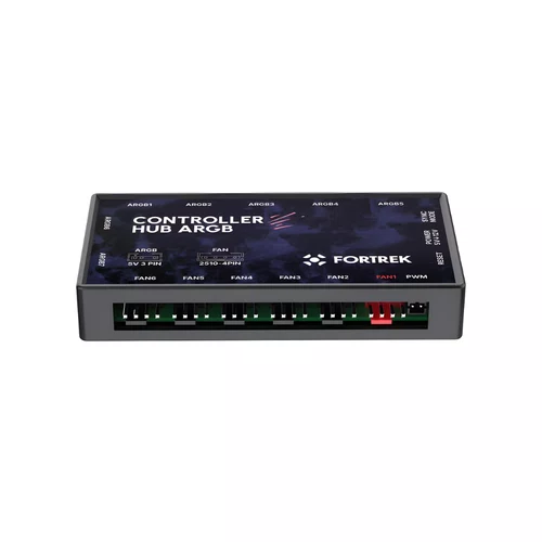 Controladora Hub P/Fan ARGB com Controle Remoto 7 Portas Fortrek
