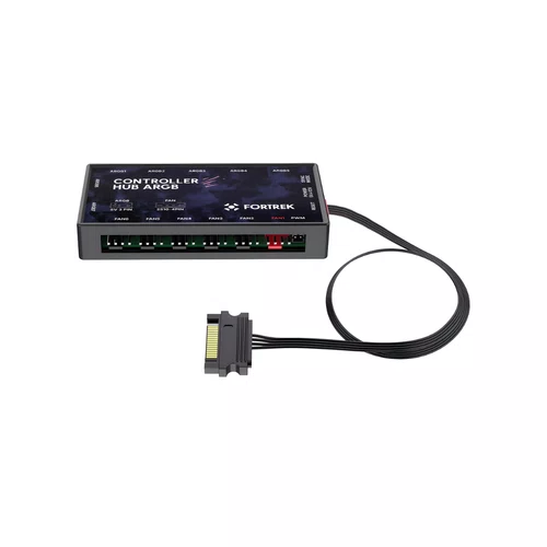 Controladora Hub P/Fan ARGB com Controle Remoto 7 Portas Fortrek