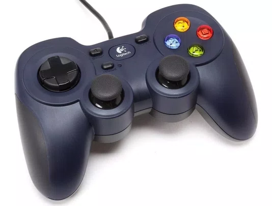 Controle Gamepad Logitech F310 com Fio USB 1,8m Azul para PC