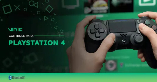 CONTROLE COMP.P/LAYSTATION 4 SEM FIO MODELO PLAY 4 PRETO