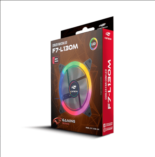 COOLER FAN P/GABINETE 120X120X25MM C/LED F7L130M