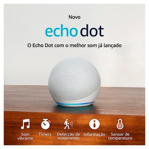 Echo Dot (5ª Geração) Smart Speaker C/Alexa Branca - AMAZON