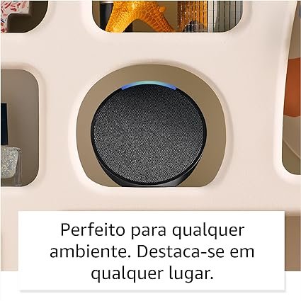 Echo Pop Com Alexa Smart Speaker Som Envolvente Azul - AMAZON