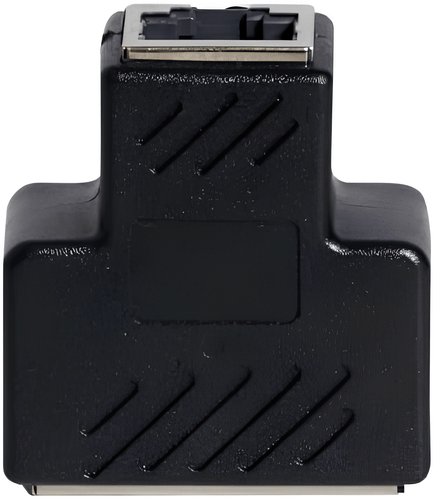 Emenda Divisora RJ45 LA-E20 – Conexão Estável, Compacta e Fácil de Usar – Preto