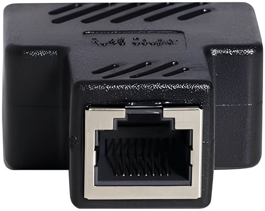 Emenda Divisora RJ45 LA-E20 – Conexão Estável, Compacta e Fácil de Usar – Preto