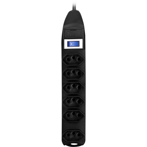 Filtro de Linha Fortrek PST101, 6 Tomadas, Bivolt, 1m - Preto