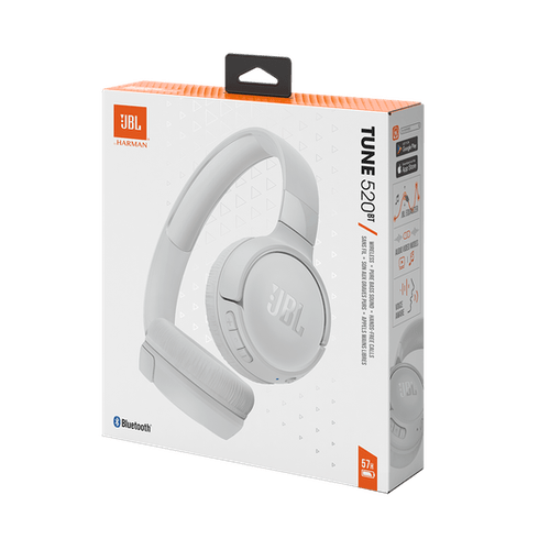 Fone De Ouvido Jbl Tune 520bt, Bluetooth, Branco, Jblt520btwht
