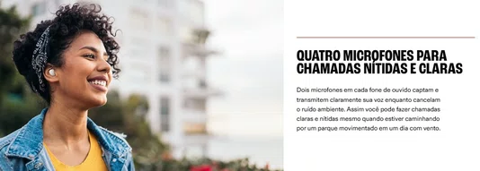 Fone De Ouvido Bluetooth JBL Wave Buds 2 Canc.Ruído Branco