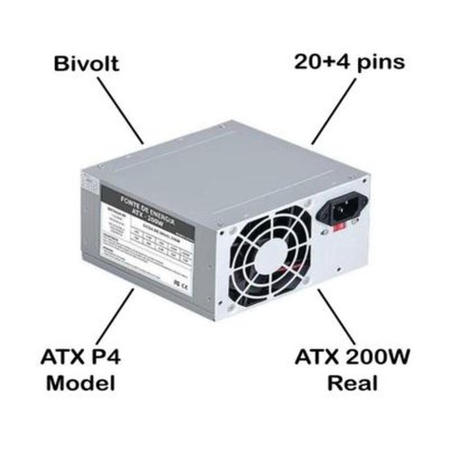 Fonte De Alimentação Fortrek Pws2003, 200W, ATX, 20+4P,Bivolt