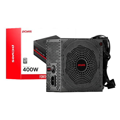 Fonte P/Gabinete ATX 400W PFC Ativo PCYes Electra ELEC400W