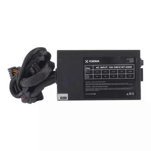 Fonte ATX Gamer Fortrek Black Hawk 650W 80 Plus Bronze PFC Ativo