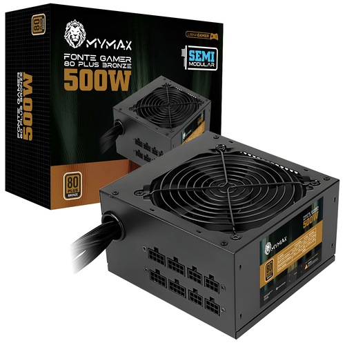 FONTE P/GABINETE GAMER 500W SEMI MODULAR 80 PLUS BRONZE MPSU-80+/FP550W