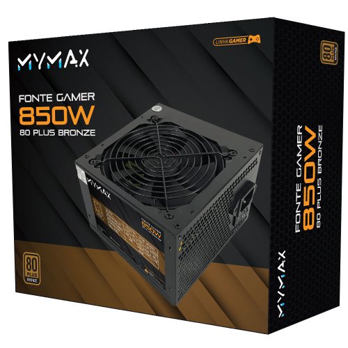Fonte P/Gabinete Gamer 850W 80 Plus Bronze - MYMAX