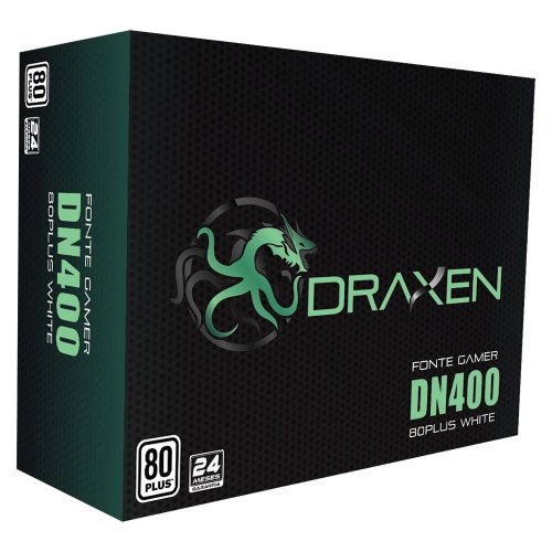 Fonte Para Gabinete ATX 400W 80 Plus White DN400 - Draxen