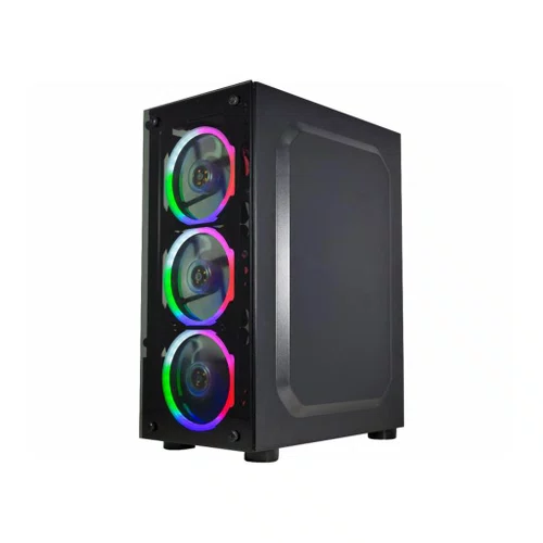 Gabinete Gamer c/3 Coolers Frontais e Painel de Vidro Preto CG10W5 Elite