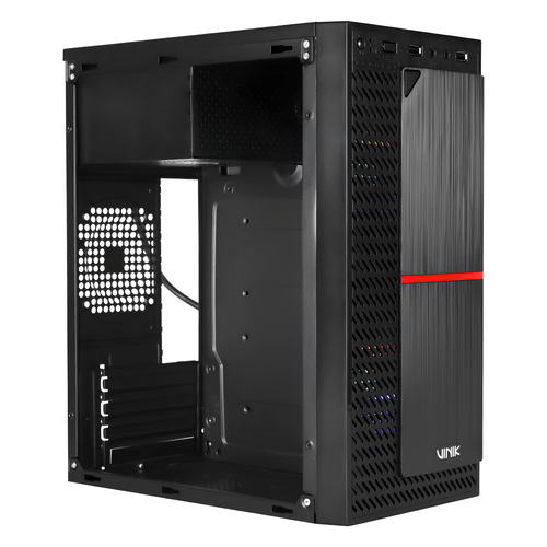 GABINETE GAMER LATERAL ACRILICO C/2 FANS PLATE GGPACBK PRETO