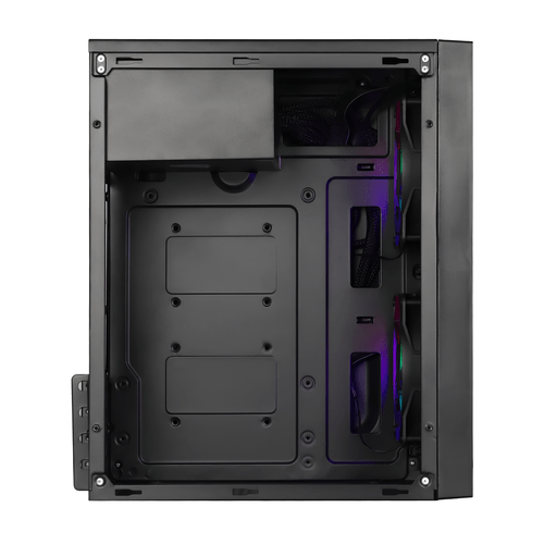 GABINETE GAMER LATERAL ACRILICO C/2 FANS PLATE GGPACBK PRETO