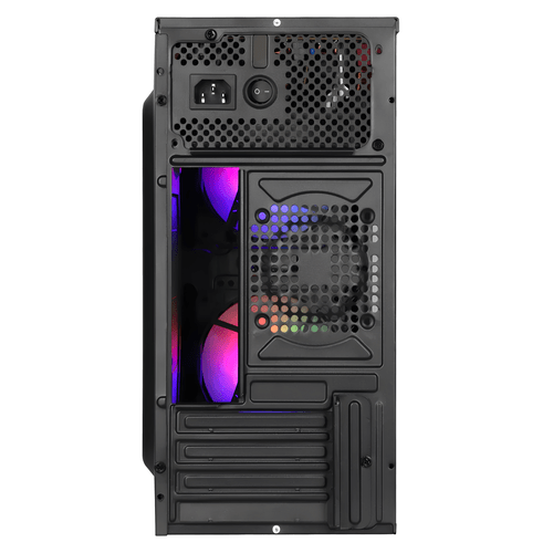 GABINETE GAMER LATERAL ACRILICO C/2 FANS PLATE GGPACBK PRETO