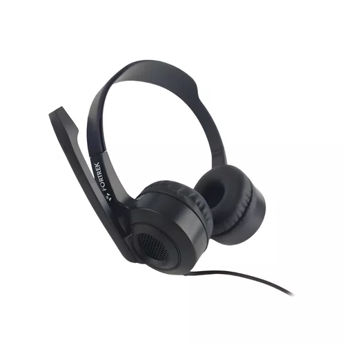Headset c/ Microfone USB 2m Office Fortrek HBS102 Preto