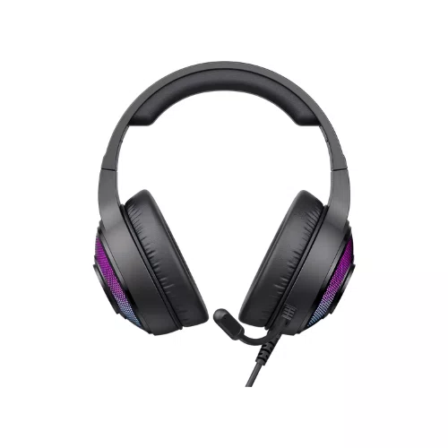 Headset Gamer Havit H2042D Preto com RGB, Conexão 2x P2, Microfone Ajustável e Som Estéreo de Alta Qualidade