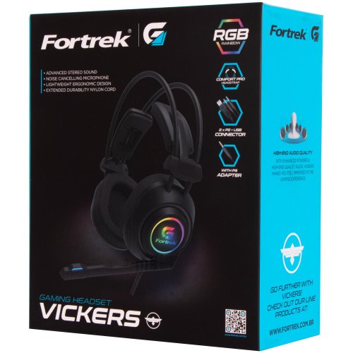 HeadSet Gamer 2XP2 Vickers Rgb - FORTREK