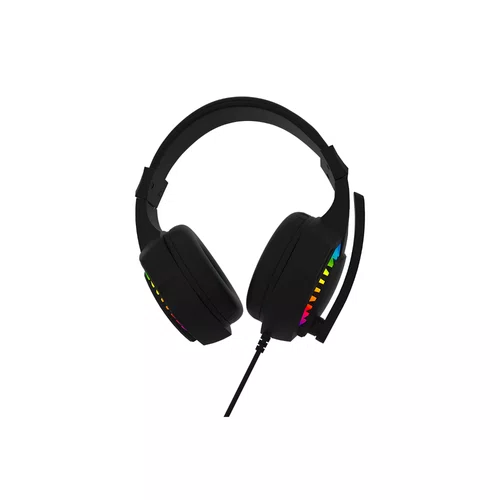 Headset Gamer Clanm Night Seek LED Rainbow 2xP2 1,75m Preto
