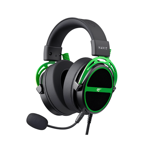 Headset Gamer H2030E, P3 3,5mm, Microfone Destacável, Som Imersivo, Compatível com PS4/PS5/Xbox – Preto/Verde