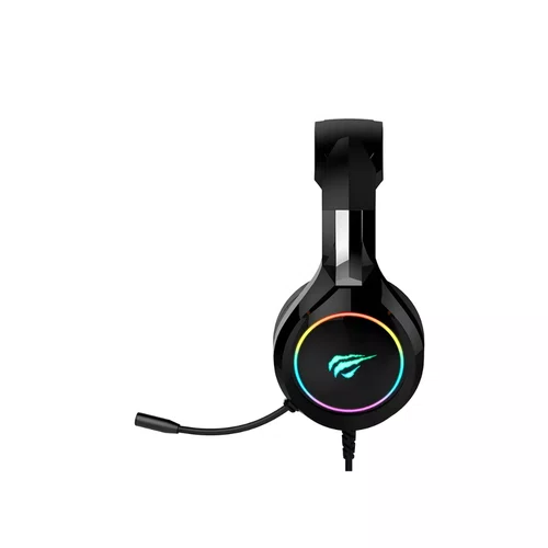 Headset Gamer RGB H2232D Preto com Microfone, Conexão P2, Cabo 2,2m, Som Estéreo para PC e Con