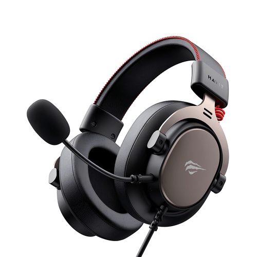 Headset Gamer Havit H2015E Preto/Ochre com Microfone Destacável P3, Cabo 2,1m e Som Estéreo de Alta Qualidade
