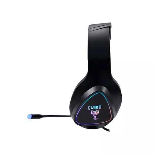 HEADSET GAMER USB 2M NIGHT MOUNT PRETO LED RAINBOW