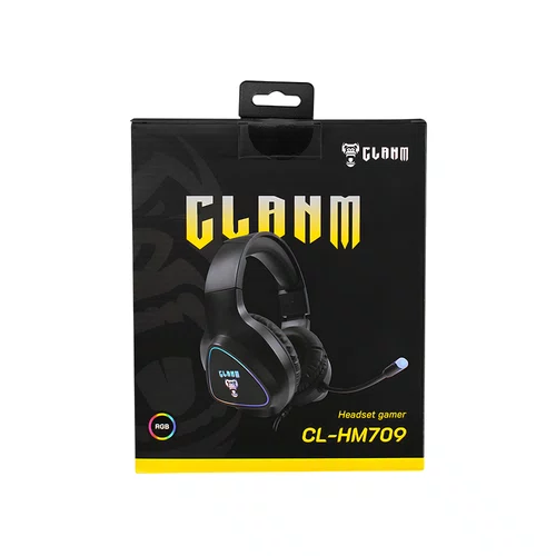 HEADSET GAMER USB 2M NIGHT MOUNT PRETO LED RAINBOW