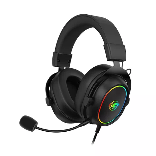 Headset Gamer USB 7.1 Draxen DN300 Preto RGB