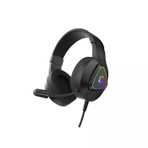 Headset Gamer USB Deffy Black Vulcan RGB Microfone Omnidirecional PCYES HGDF50BV