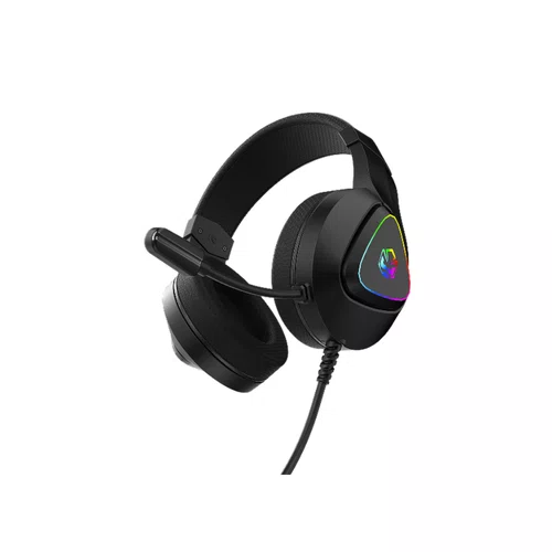 Headset Gamer USB Deffy Black Vulcan RGB Microfone Omnidirecional PCYES HGDF50BV